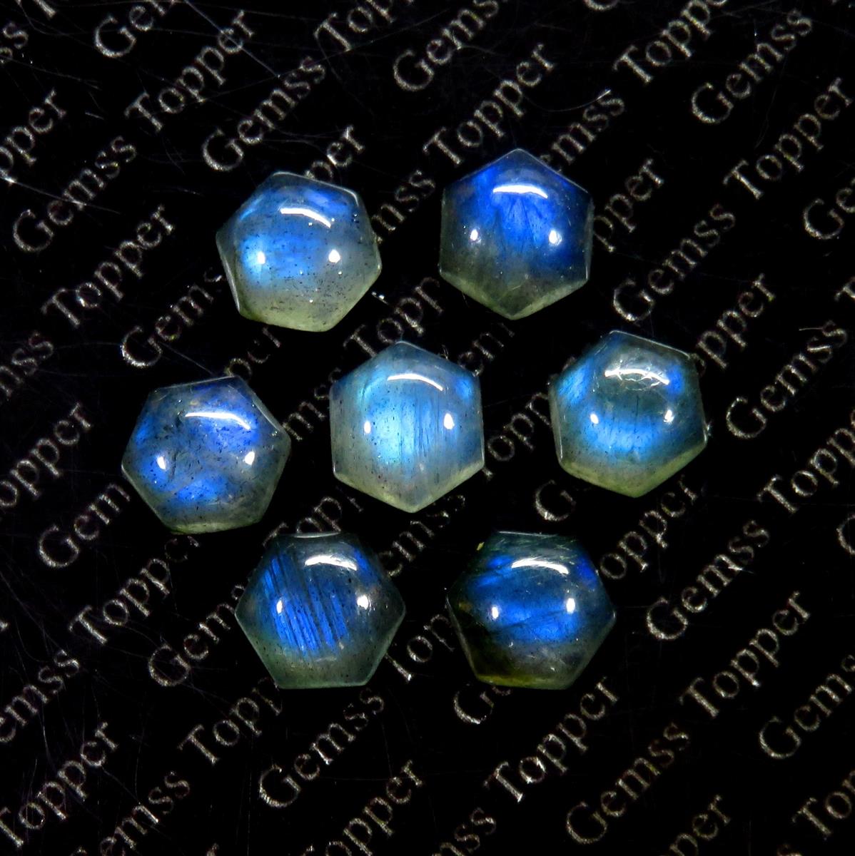 Labradorite 10x10 mm Hexagon Cabochon